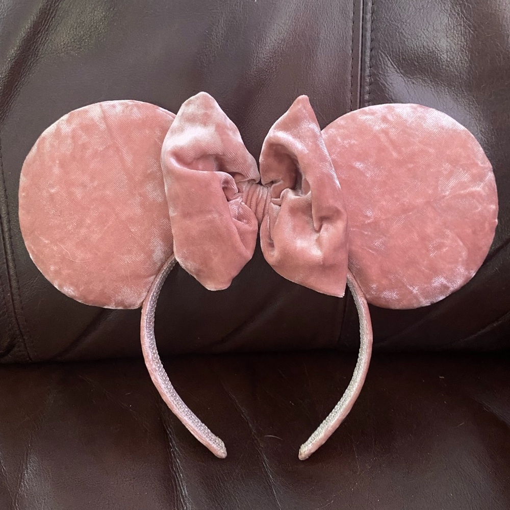 Disney Pink Velvet Mouse Ears Headband